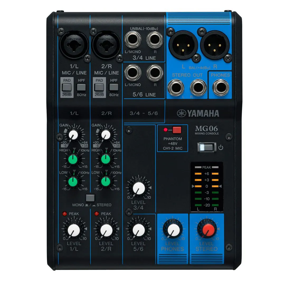Mesa de Som Yamaha MG06