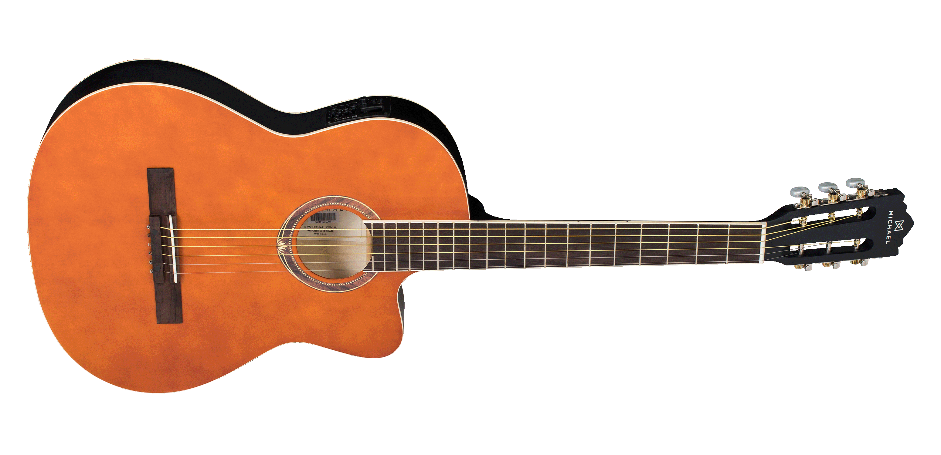 Violão Michael Electra Semiflat Elétrico ...