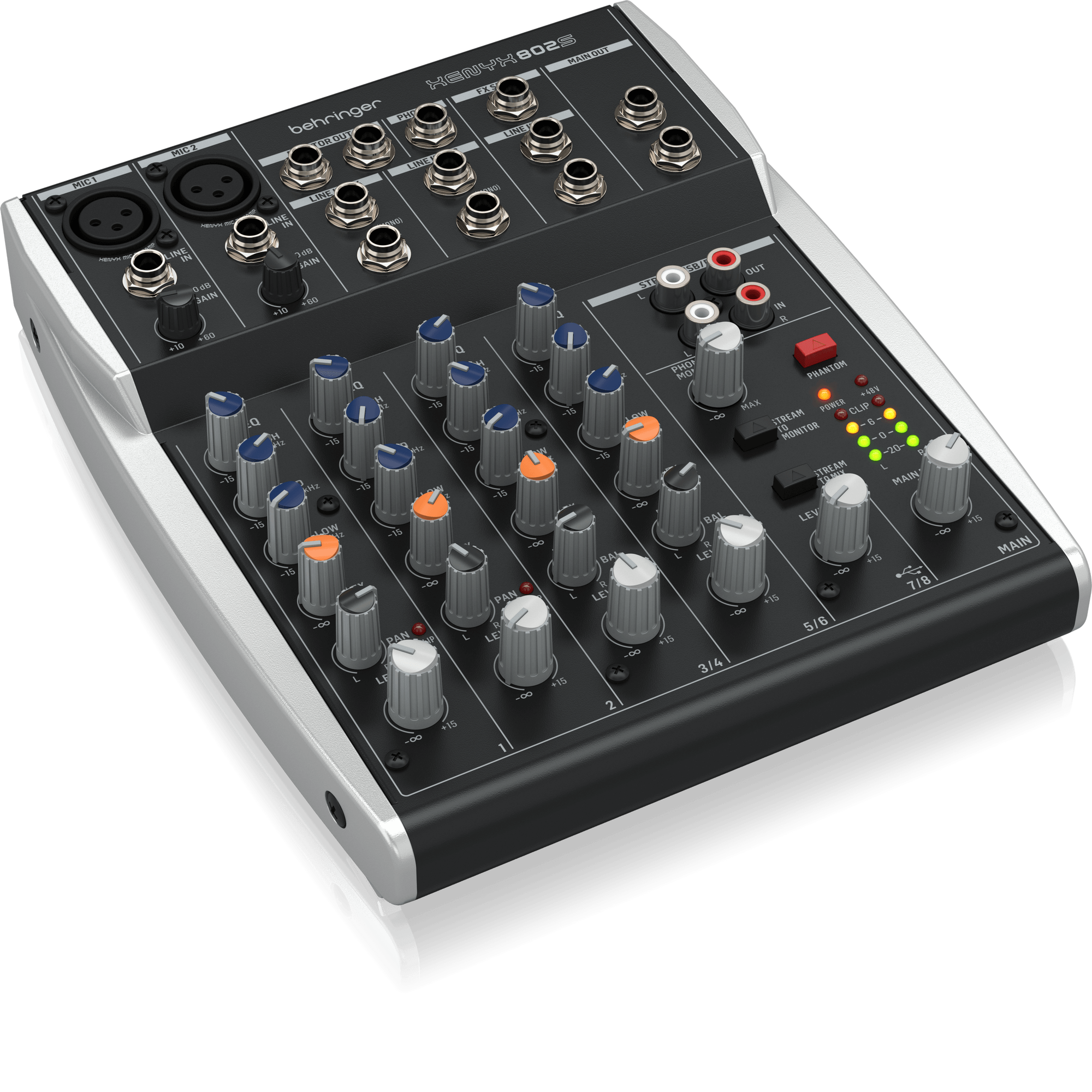 Mesa de Som 8 Entradas Streaming USB XENY...