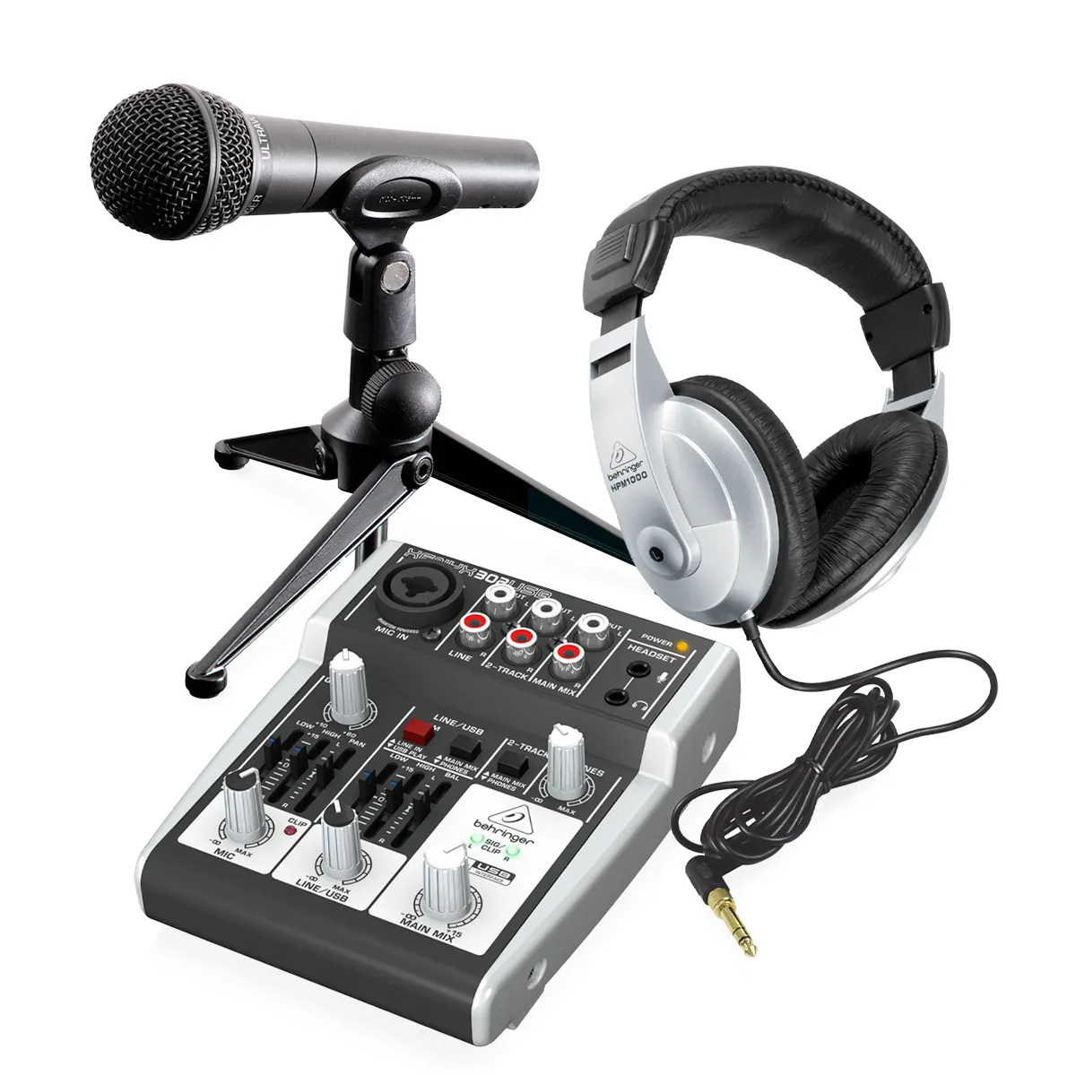 Kit Interface de Áudio Behringer Podcastu...
