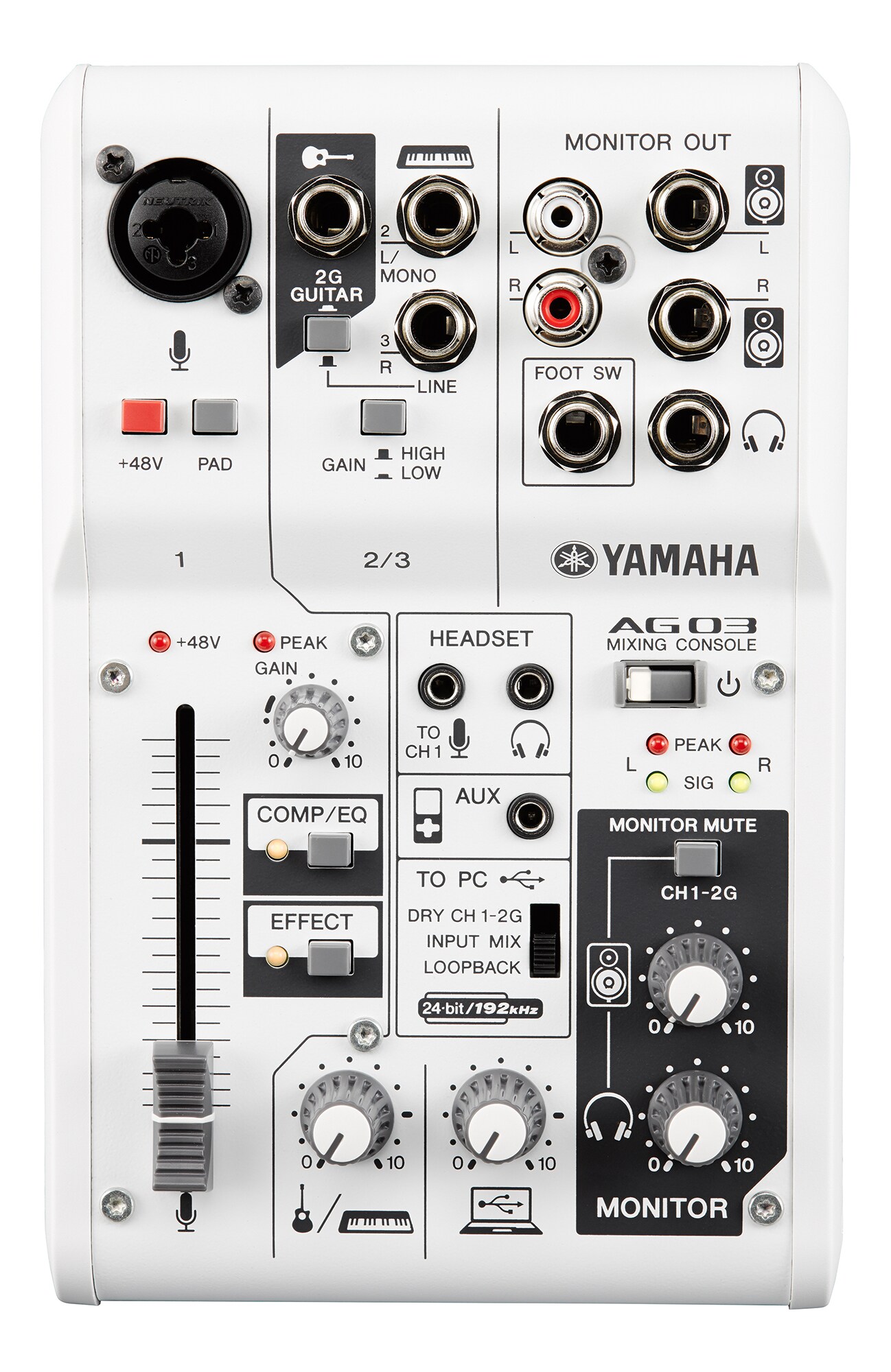 Mesa de Som Yamaha AG03 USB 3 Canais - Br...