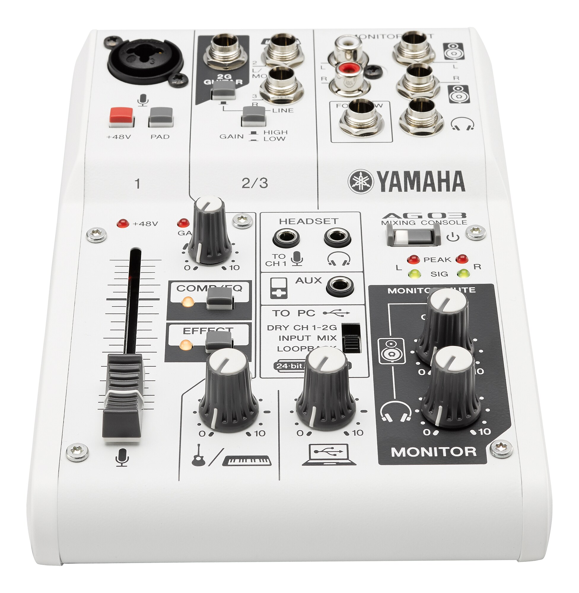 Mesa de Som Yamaha AG03 USB 3 Canais - Br...