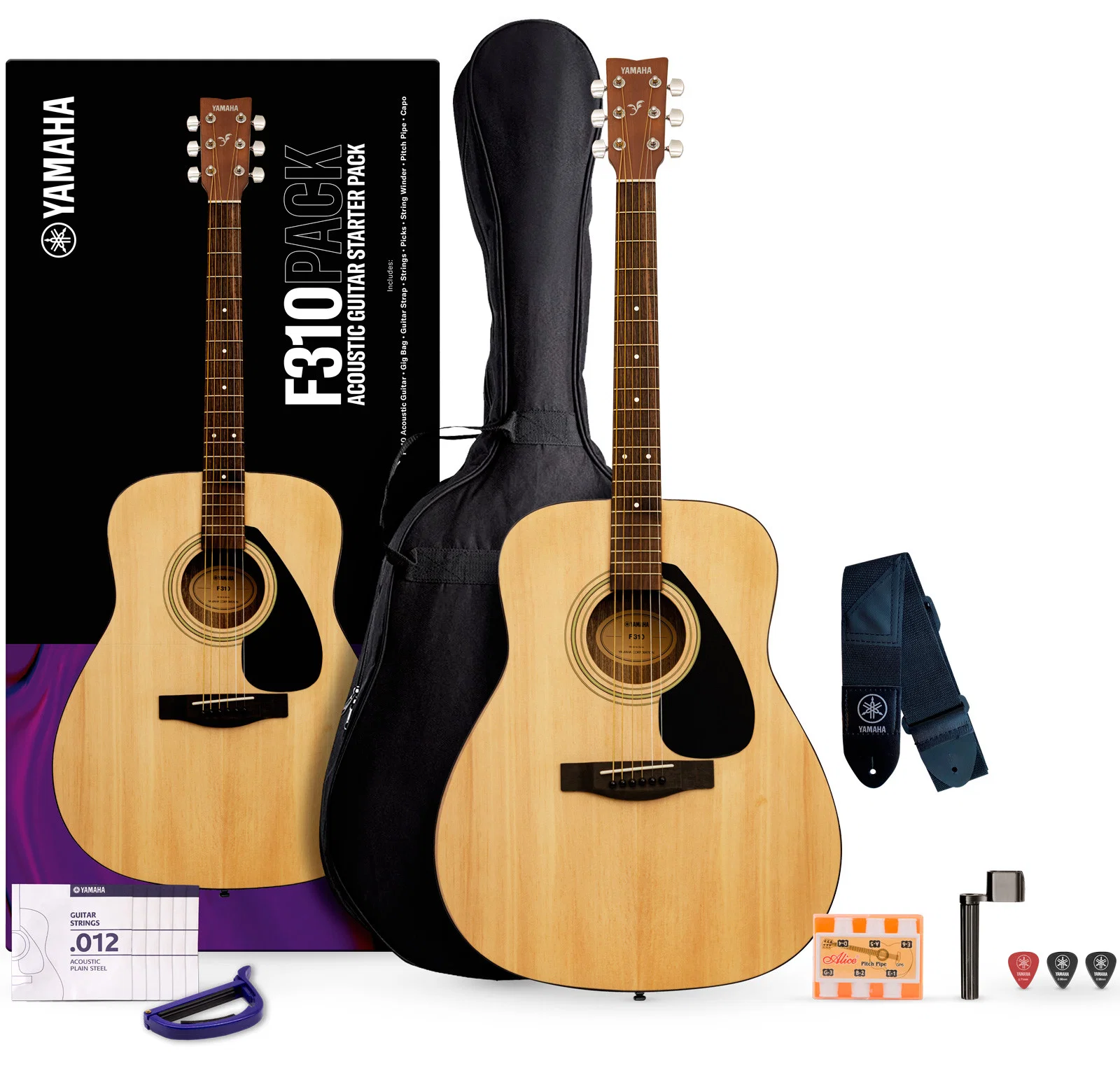 Kit Violão Acústico Aço Yamaha F310P NT N...