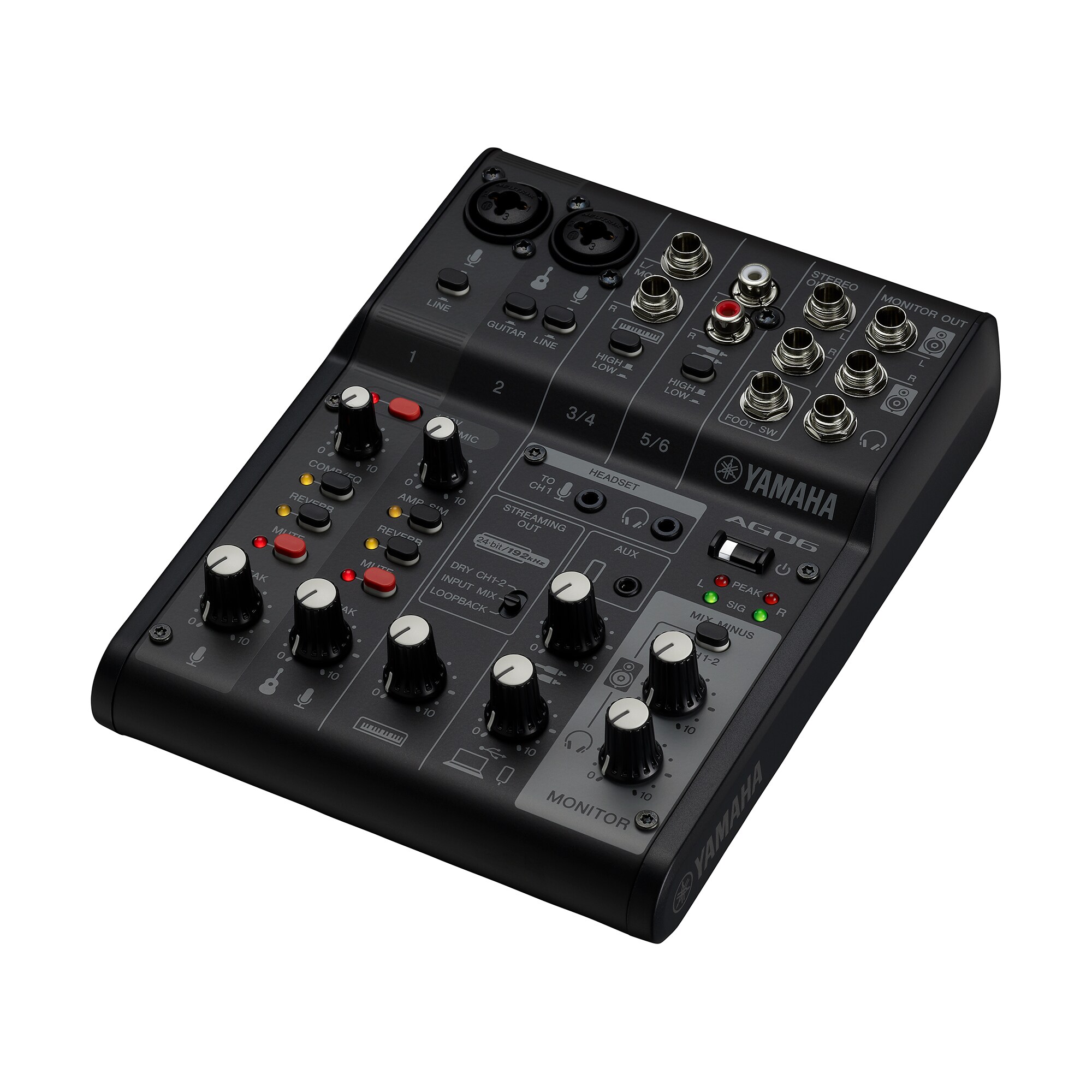 Mesa de Som Yamaha AG06MK2 BK 6 Canais co...