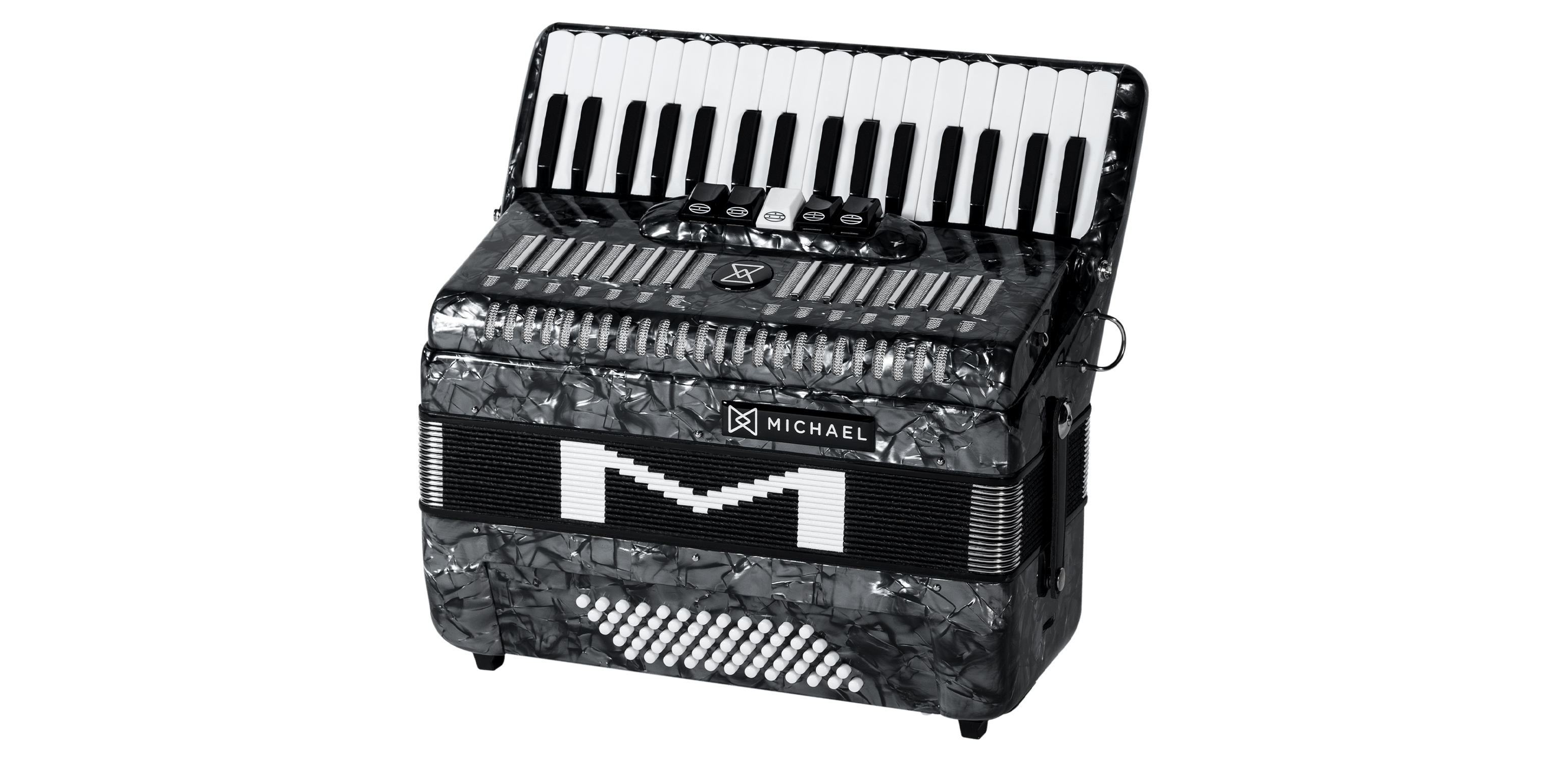 Acordeon Michael 60 Baixos ACM6005N PBK C...