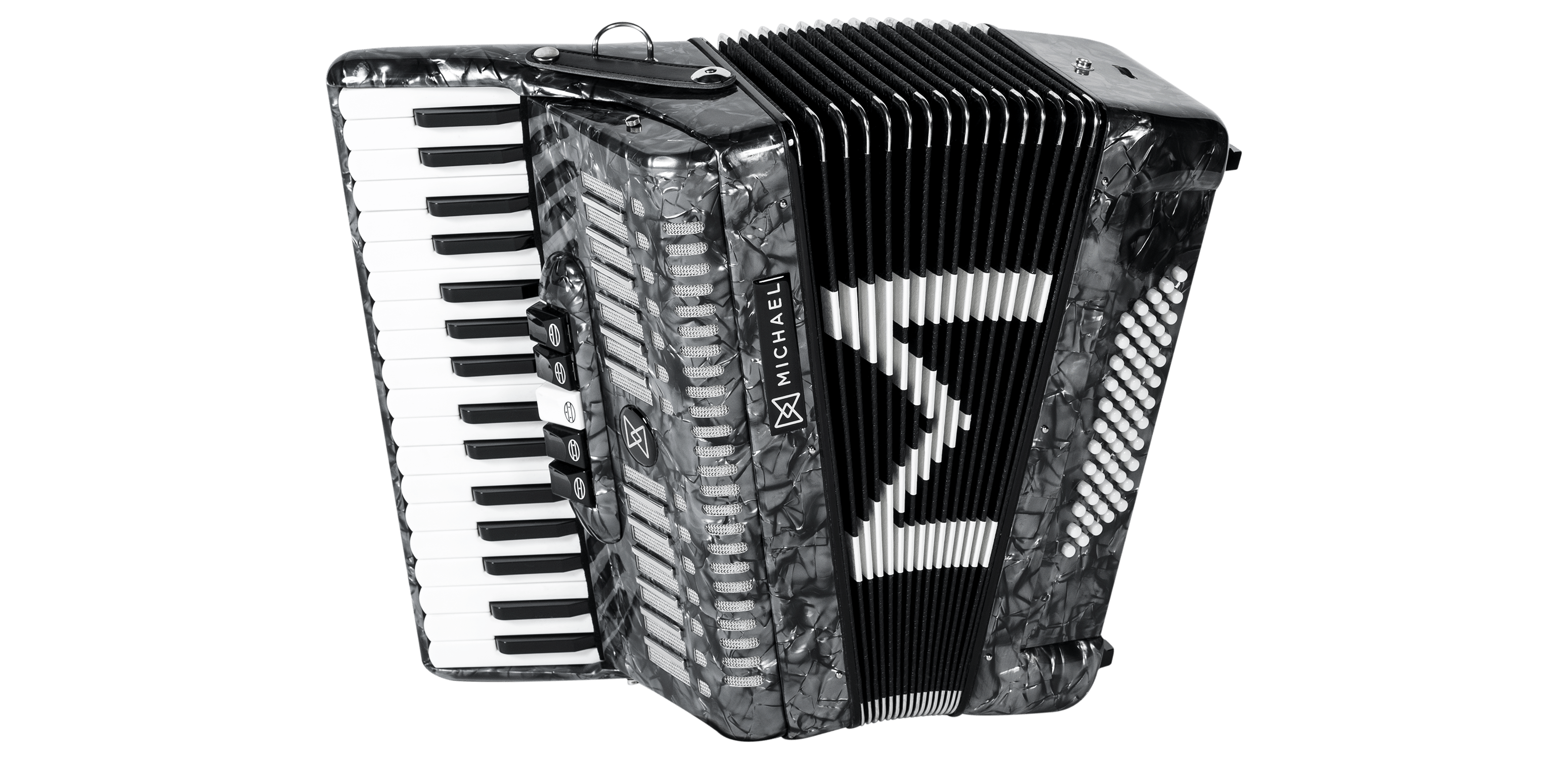Acordeon Michael 60 Baixos ACM6005N PBK C...