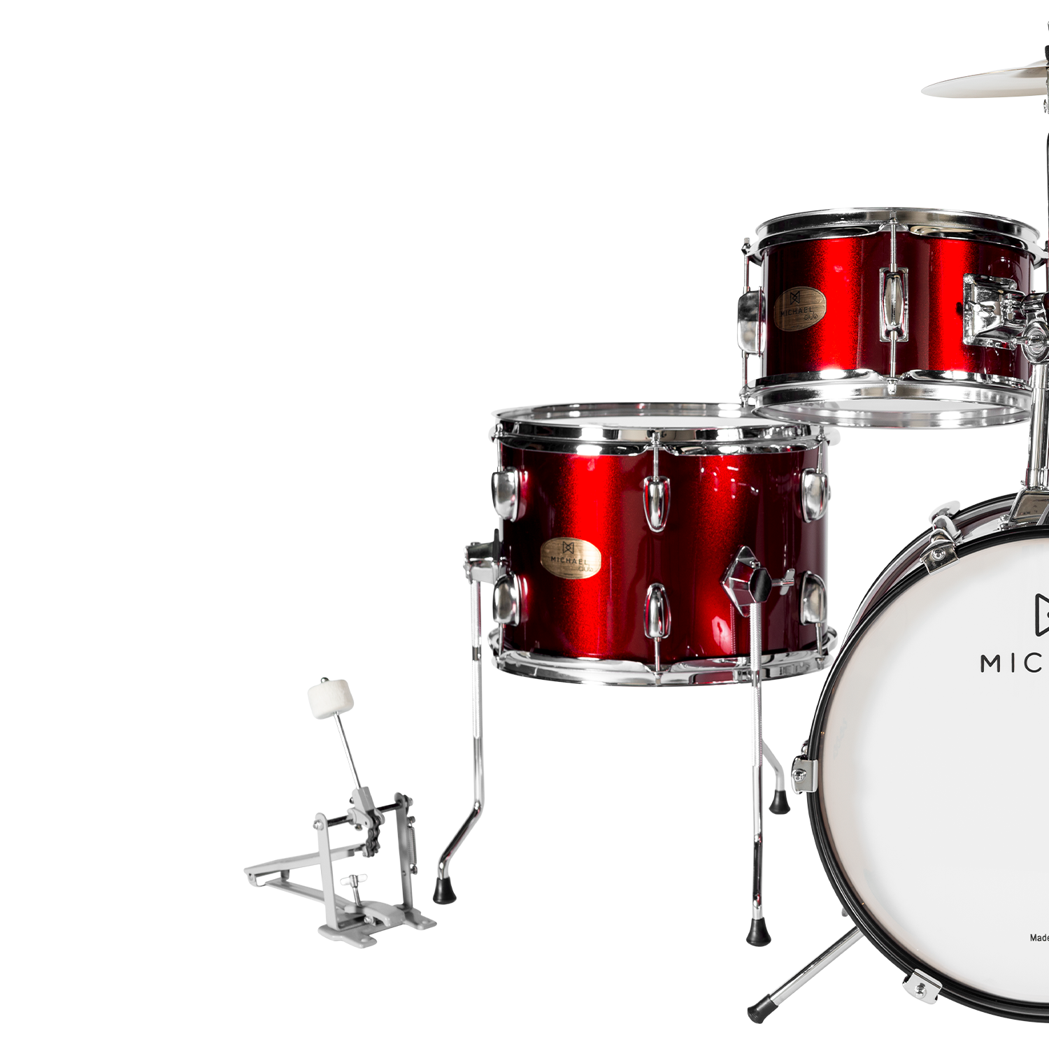 Bateria Acústica Infantil Michael MDMC5 W...