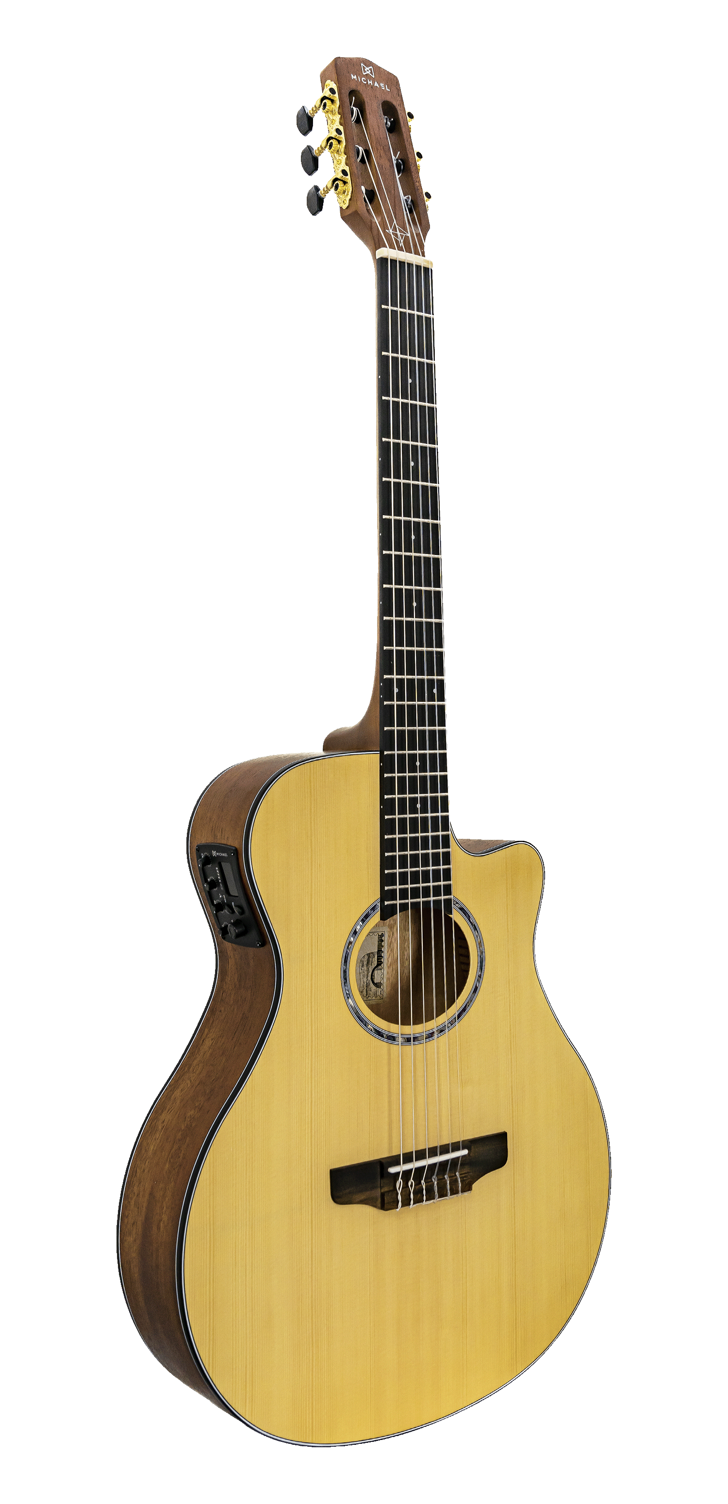 Violão Michael Stellar Slim Elétrico Nylo...