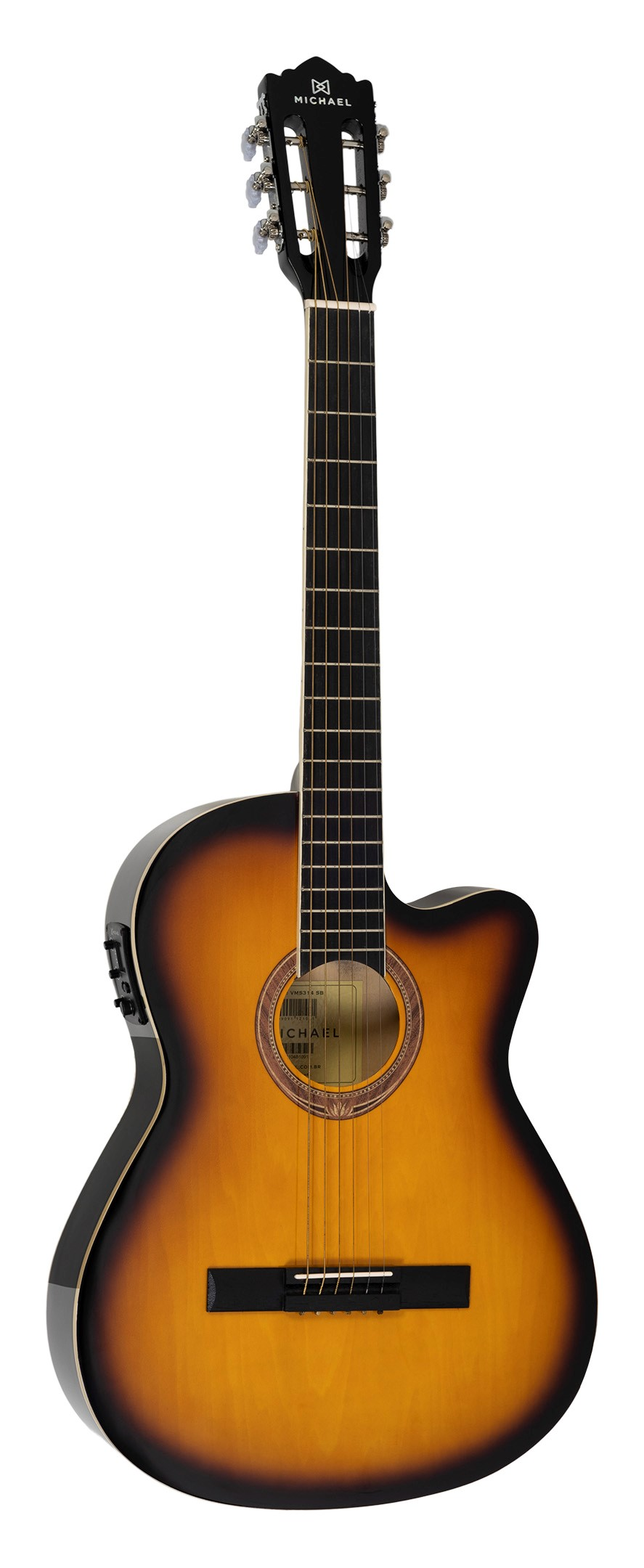 Violão Michael Clássico Semiflat Elétrico...