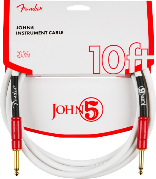 Cabo de Instrumento Fender John5 White 3m