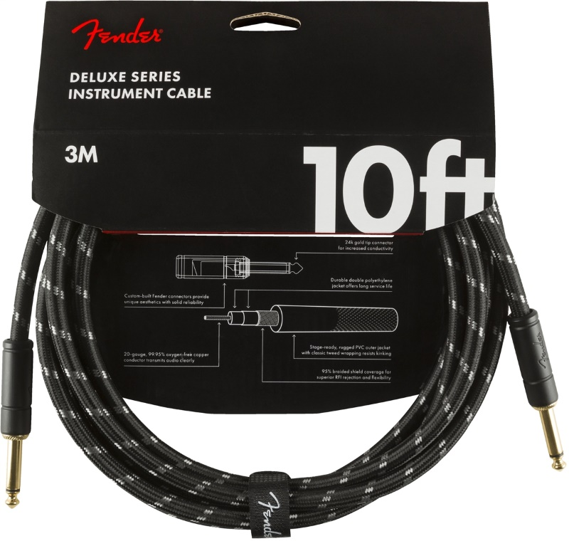Cabo de Instrumento Fender Deluxe Black T...